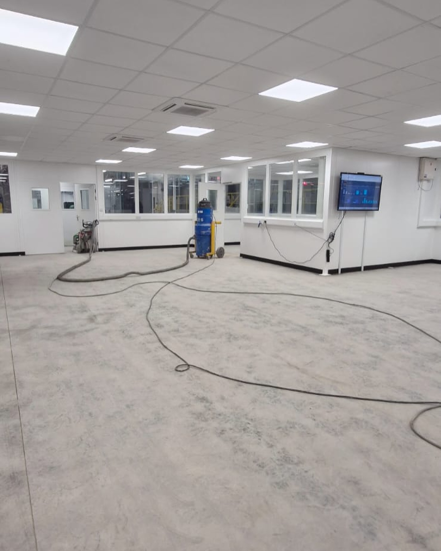 Peterborough Office Before - Stained concrete