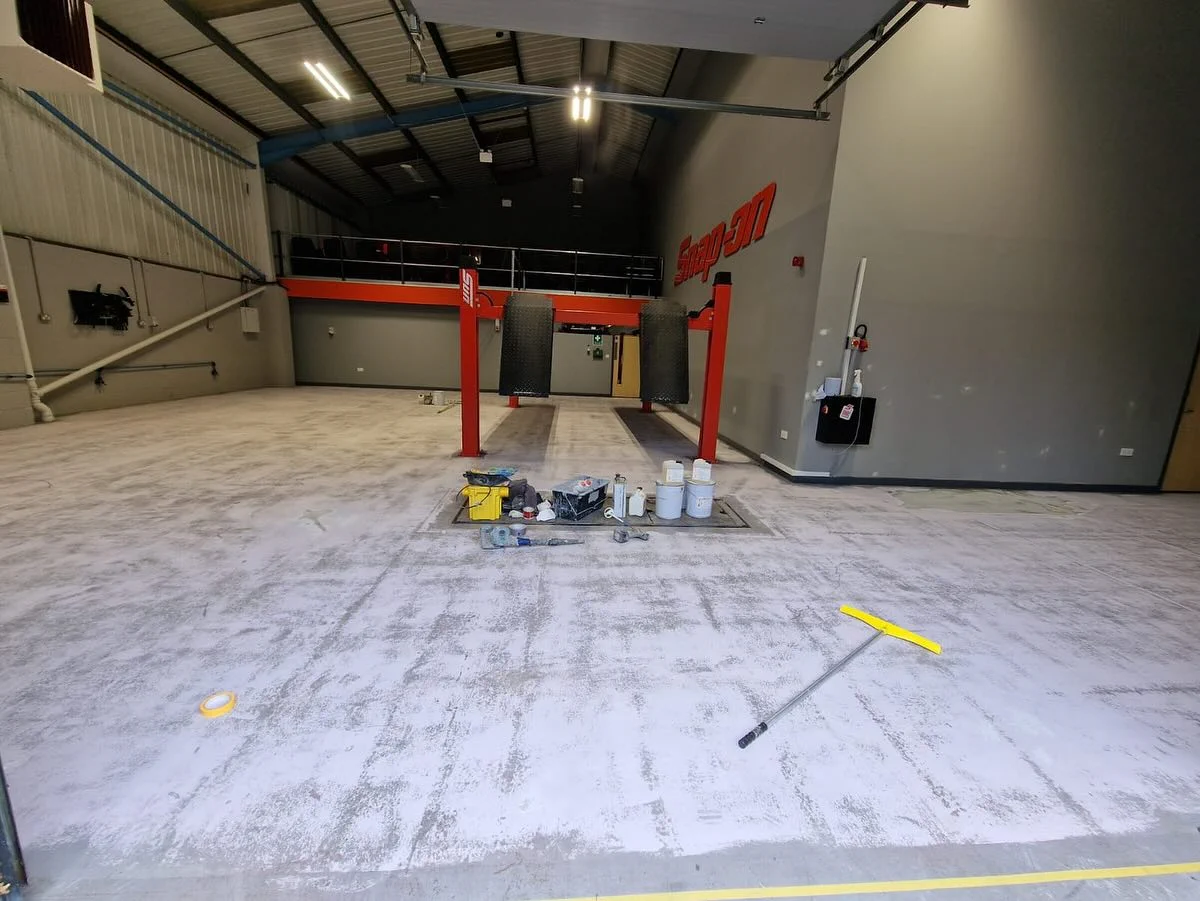 Garage before flooring
