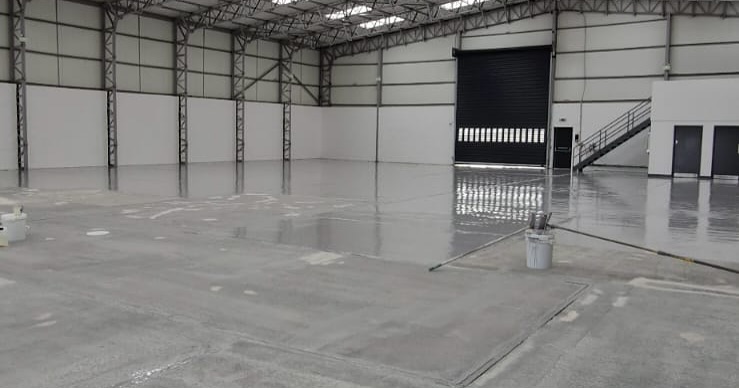 Intumescent coating application on steel beams